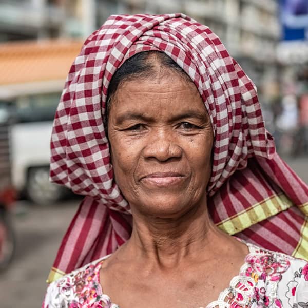 an old tradiiontal Cambodian woman