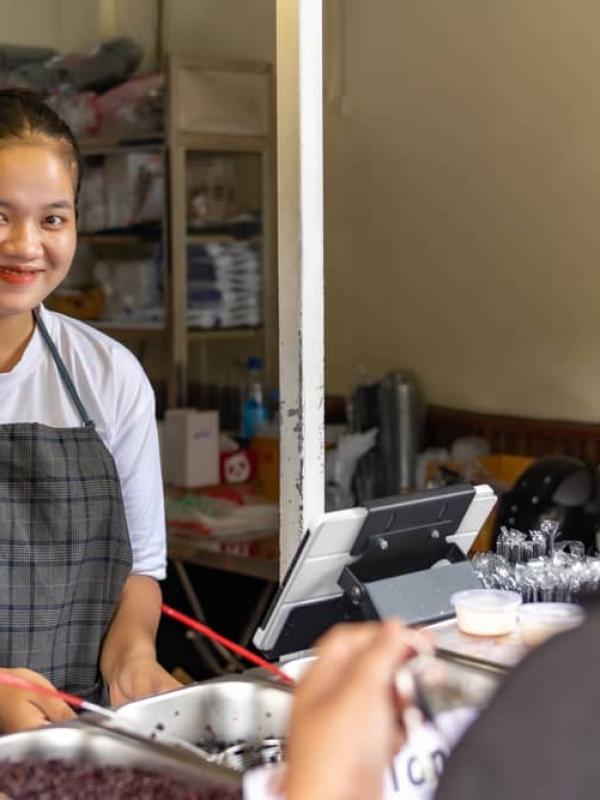 Smile at the counter