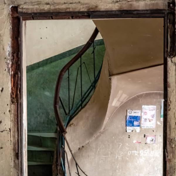 stairs in a mirror